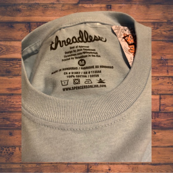 Threadless Funny Seal Of Approval Shirt Blue Spencer’s Warped Tour Scene Emo - Picture 4 of 5